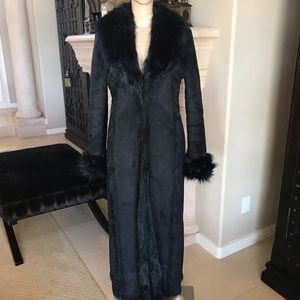 BEBE FULL LENGTH FUR COAT
